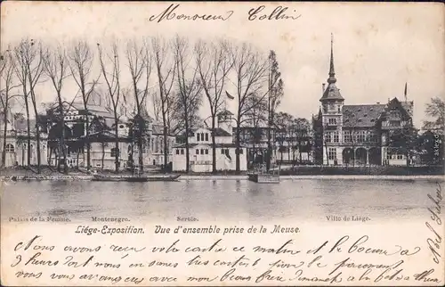 Lüttich  Lîdje Exposition Vue d ensemble prise de lag Meuse 1908