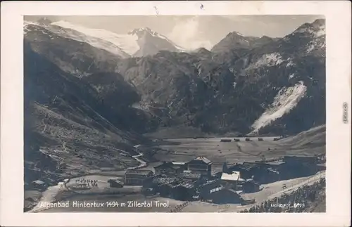 Hintertux Tux (Tirol) Fotokunst - Blick auf das Alpenbad - Zillertal 1930