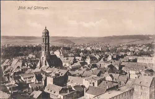 Ansichtskarte  Göttingen Blick über die Dächer der Stadt 1926