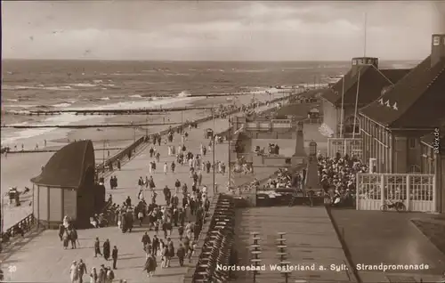 Westerland Gemeinde Sylt Strandpromenade Ansichtskarte 1926