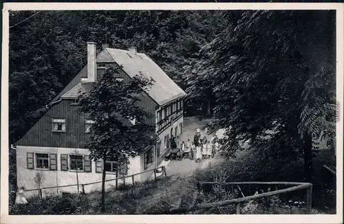 Zöblitz Partie an der Hüttstattmühle Ansichtskarte Erzgebirge 1935