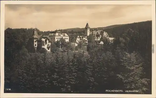 Reichenberg Liberec Blick auf den Volksgarten Foto Ansichtskarte 1928
