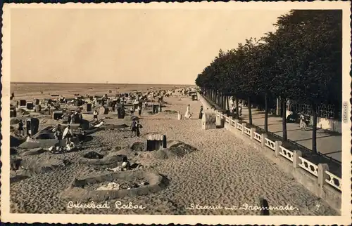 Laboe Strand und Promenade Foto Ansichtskarte 1941