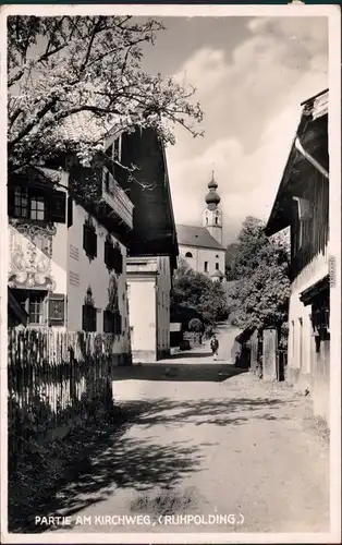 Ruhpolding Am Kirchweg Foto Ansichtskarte 1937