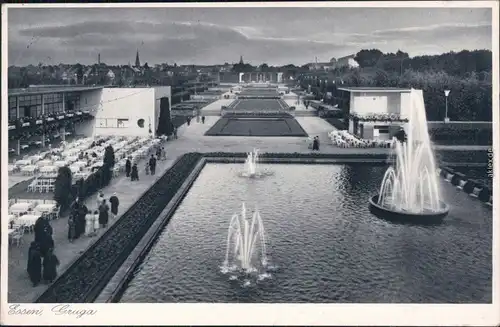 Essen (Ruhr) Blick über das Gruga-Gelände Ansichtskarte  1936