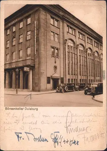 Duisburg Partie am Börsenkeller - Börsenstraße Ecke Düsseldorfer Straße 1929 