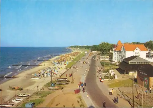 Kühlungsborn Strandpromenade Ansichtskarte  Bild Heimat DDR  1986