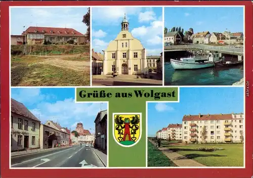 Wolgast HO-Gaststätte  Rathaus Stadt, Straße der Befreiung, Neubausiedlung 1985