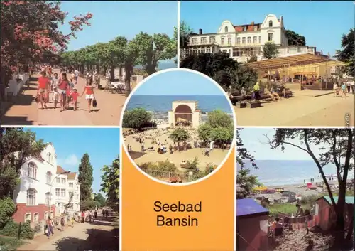 Bansin Heringsdorf Usedom Strandpromenade FDGB-Erholungsheim  Campingplatz 1986