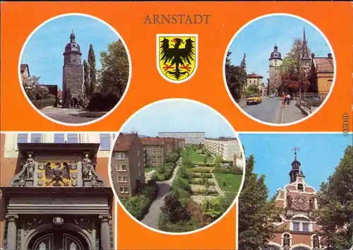 Arnstadt Neutor, Riedtor, Rathausportal, Südviertel, Rathausgiebel 1983