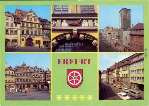 Erfurt Haus "Zum Roten Ochsen", Fassade   , Bartholomäusturm  1983