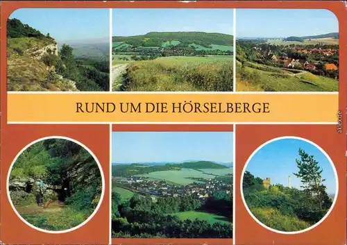 Hörselberg Blick von den Hörselberge, Blick zu den Hörselberge,  1984