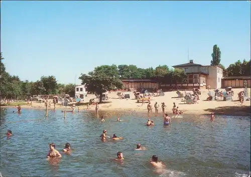 Ansichtskarte Rheinsberg Strandbad am Grienericksee 1989