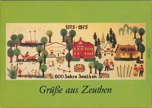 Zeuthen Wandteppich Ansichtskarte 1988