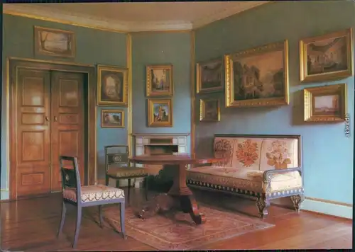 Ansichtskarte Potsdam Schloss Charlottenhof: Wohnzimmer 1982