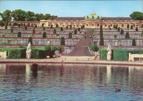 Potsdam Schloss Sanssouci Ansichtskarte Bild Heimat 1972