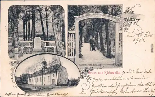 Kleinwelka Mały Wjelkow 3 Bild: Ansichtskarte b Bautzen Oberlauistz  1903