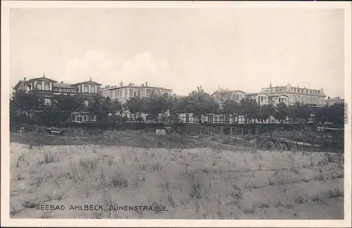 Ahlbeck (Usedom) Dünenstrasse Ansichtskarte b Swinemünde 1924