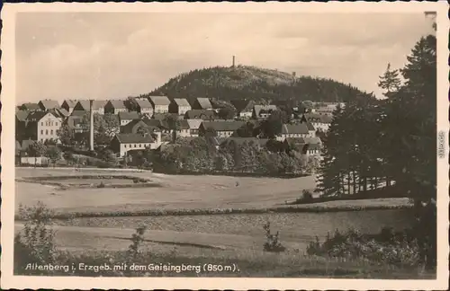 Altenberg (Erzgebirge) Blick auf Stadt und Fabrik Foto Ansichtskarte  1932