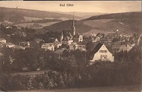 Ansichtskarte Bad Elster Blick über die Stadt 1929
