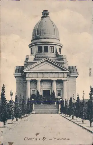 Chemnitz Karl-Marx-Stadt Partie am Krematorium 1910 