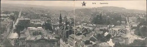 Spa (Stadt) Spa (kêr) (Spå / Spâ)  Klappkarte b Lüttich Liege  1916