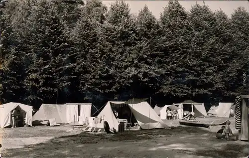 Pieskow Bad Saarow Campingplatz Foto Ansichtskarte 1961
