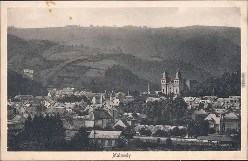 Ansichtskarte Malmedy Malmünd | Måmdey Blick auf Stadt und Fabriken 1916