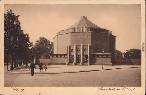 Leipzig Partie am Planetarium Ansichtskarte 1924