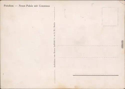 Brandenburger Vorstadt-Potsdam Luftbild Neues Palais mit Communs 1932 