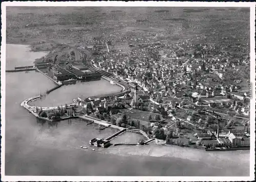 Romanshorn Luftbild - Fliegeraufnahme Foto Ansichtskarte Thurgau x 1940