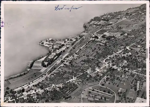 Romanshorn Luftbild Bodensee Foto Ansichtskarte Thurgau 1940