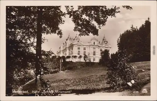 Marienbad Mariánské Lázně Hotel Schloss Miramonti 1932