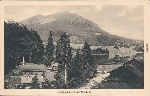 Spitzingsee Schliersee Partie an der Wurzhütte mit Spitzingsee 1916