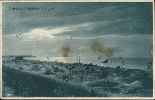 Ostseebad Heidebrink Międzywodzie Blick auf den Strand b Misdroy Cammin 1930