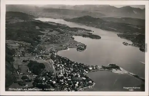 Pörtschach am Wörther See Luftbild Fliegeraufnahme Fotokarte 1938