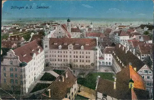 Dillingen a. d. Donau Seminar - Blick über die Stadt 1923 