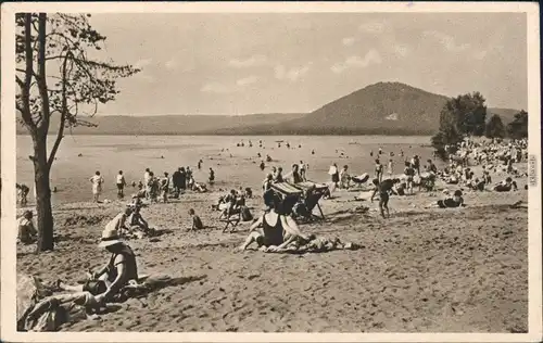 Hirschberg am See Doksy Strandleben Foto Ansichtskarte b Leipa Liberec 1929