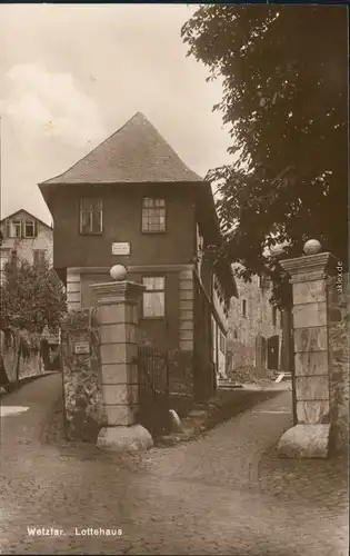 Wetzlar Straßenpartie am Lottehaus Foto Ansichtskarte  1930