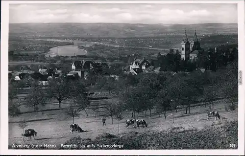 Arenberg Koblenz Fernsicht bis auf das Siebengebirge roter Hahn 1938