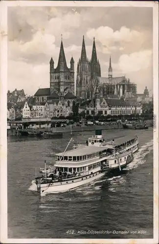 Köln Coellen | Cöln Hafen, Köln-Düsseldorfer Dampfer Foto Ansichtskarte  1940