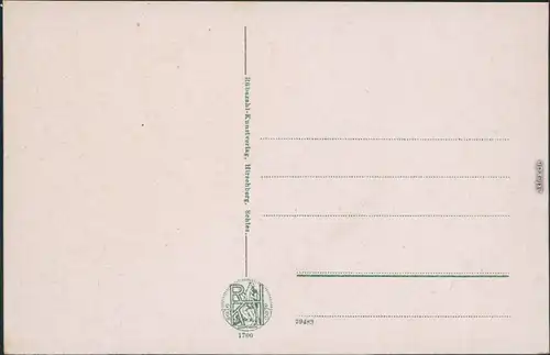 Brückenberg Krummhübel Karpacz  Künstlerkarte Kleiner Teich, Baude  Kühe 1914