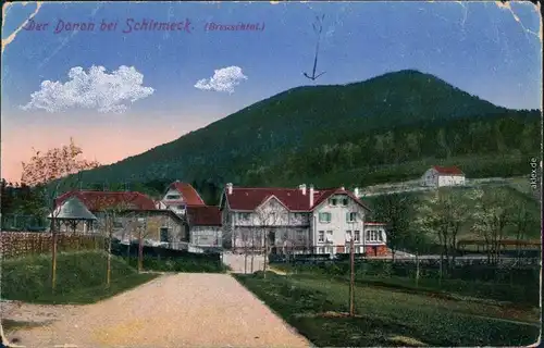 Schirmeck Panorama Ansicht, Berg Donon 1918 