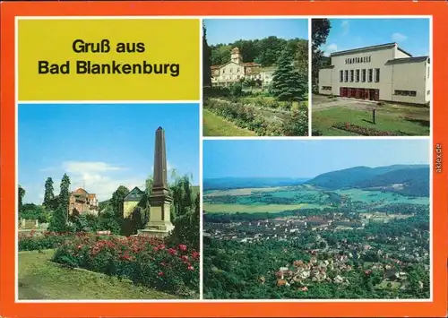 Bad Blankenburg Erholungsheim "Am Goldberg", Stadthalle, Ortsmotiv 1988