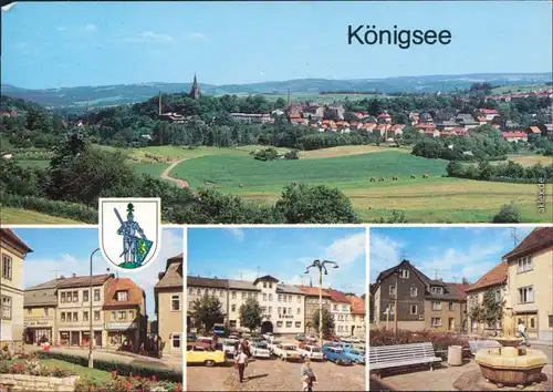 Königsee Teilansicht, Ortsmotiv, Markt, Platz der Jugend 1988