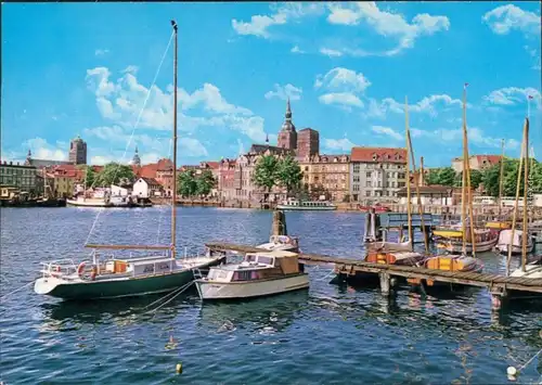 Stralsund Hafen Ansichtskarte  1986