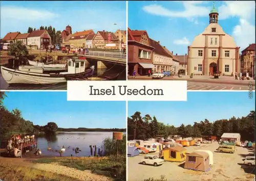 Wolgast Am Hafen, Wolgast Rathaus Kölpinsee, Zempin Campingplatz Usedom 1980