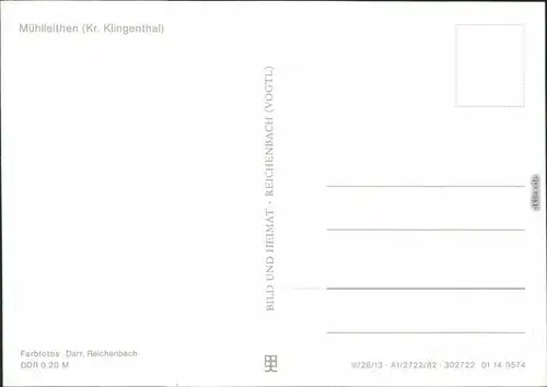 Mühlleithen Klingenthal Sommerliche Szene - verschiedene Teilansichten 1982