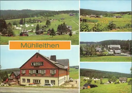 Mühlleithen Klingenthal    Teilansichten von der Stadt, HO-Hotel Buschhaus 1982