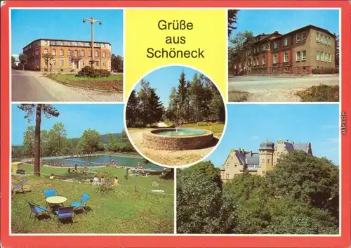 Schöneck (Vogtland) HO-Hotel "Schönecker Hof", Freibad "Haselmühle",  1982